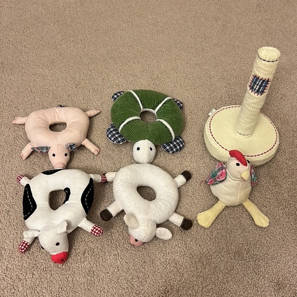 Pottery Barn Kids stacking baby animal plush toys - Picture 2 of 2